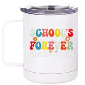 Groovy SchoolS Out Forever Retirement 2025 Retired Teacher 12 oz Stainless Steel Tumbler Cup