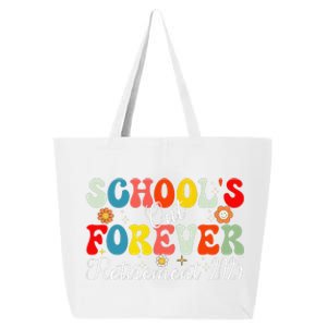 Groovy SchoolS Out Forever Retirement 2025 Retired Teacher 25L Jumbo Tote