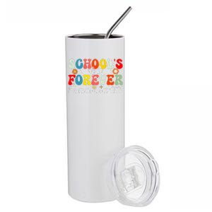 Groovy SchoolS Out Forever Retirement 2025 Retired Teacher Stainless Steel Tumbler