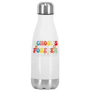 Groovy SchoolS Out Forever Retirement 2025 Retired Teacher Stainless Steel Insulated Water Bottle