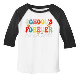 Groovy SchoolS Out Forever Retirement 2025 Retired Teacher Toddler Fine Jersey T-Shirt