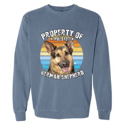 German Shepherd Owner Lover Retro Vintage Cute Dog Garment-Dyed Sweatshirt