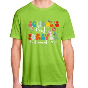 Groovy SchoolS Out Forever Retirement 2025 Retired Teacher Adult ChromaSoft Performance T-Shirt