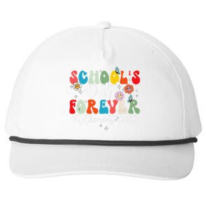 Groovy SchoolS Out Forever Retirement 2025 Retired Teacher Snapback Five-Panel Rope Hat