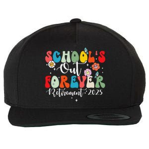 Groovy SchoolS Out Forever Retirement 2025 Retired Teacher Wool Snapback Cap