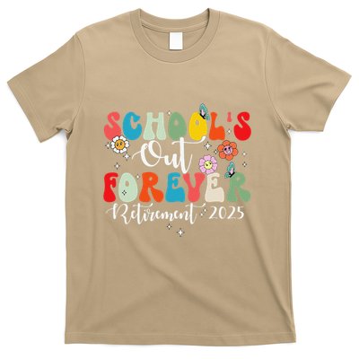 Groovy SchoolS Out Forever Retirement 2025 Retired Teacher T-Shirt