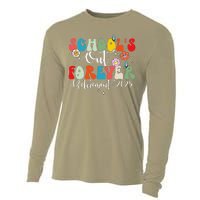 Groovy SchoolS Out Forever Retirement 2025 Retired Teacher Cooling Performance Long Sleeve Crew