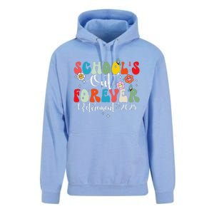 Groovy SchoolS Out Forever Retirement 2025 Retired Teacher Unisex Surf Hoodie