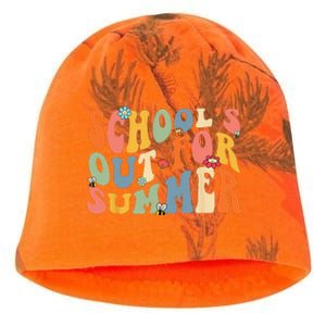 Groovy Schools Out for Summer Last Day Of School Teacher Kati - Camo Knit Beanie