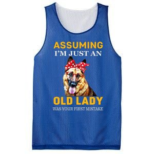 Ger Shepherd Old Lady Assuming Im Just An Old Lady Cute Gift Mesh Reversible Basketball Jersey Tank