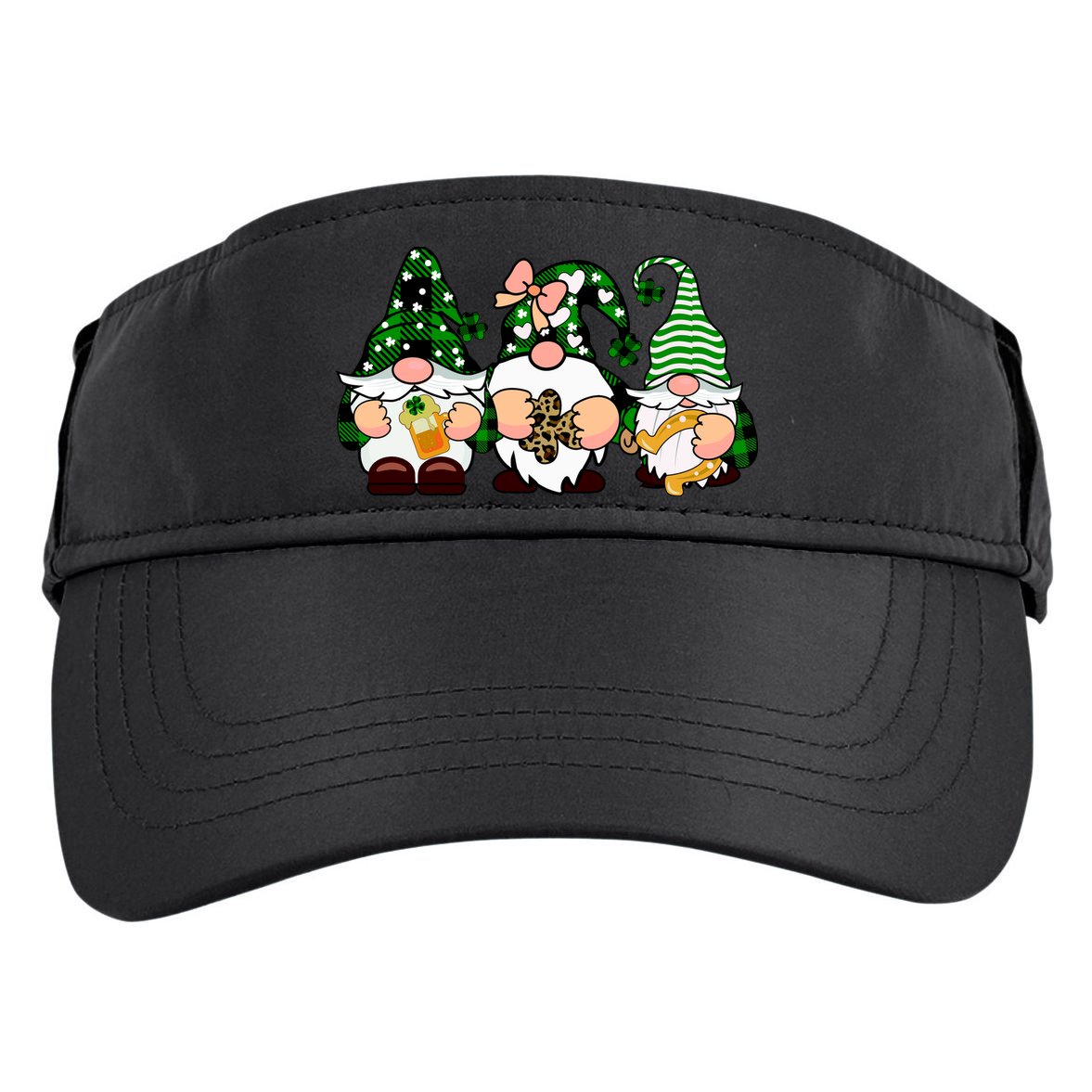 Gnomes St Patrick's Day Adult Drive Performance Visor