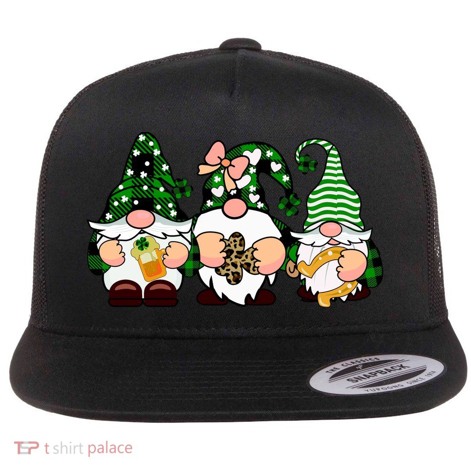 Gnomes St Patrick's Day Flatbill Hat