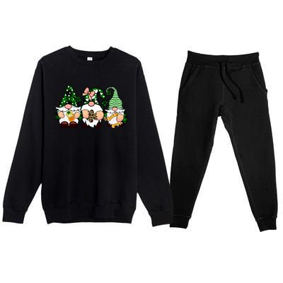 Gnomes St Patrick's Day Premium Crewneck Sweatsuit Set