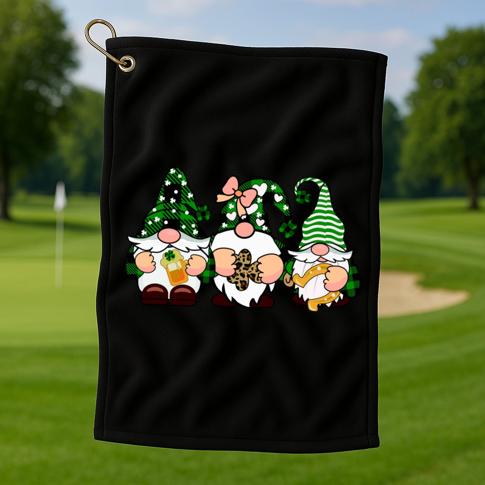 Gnomes St Patrick's Day Golf Towel