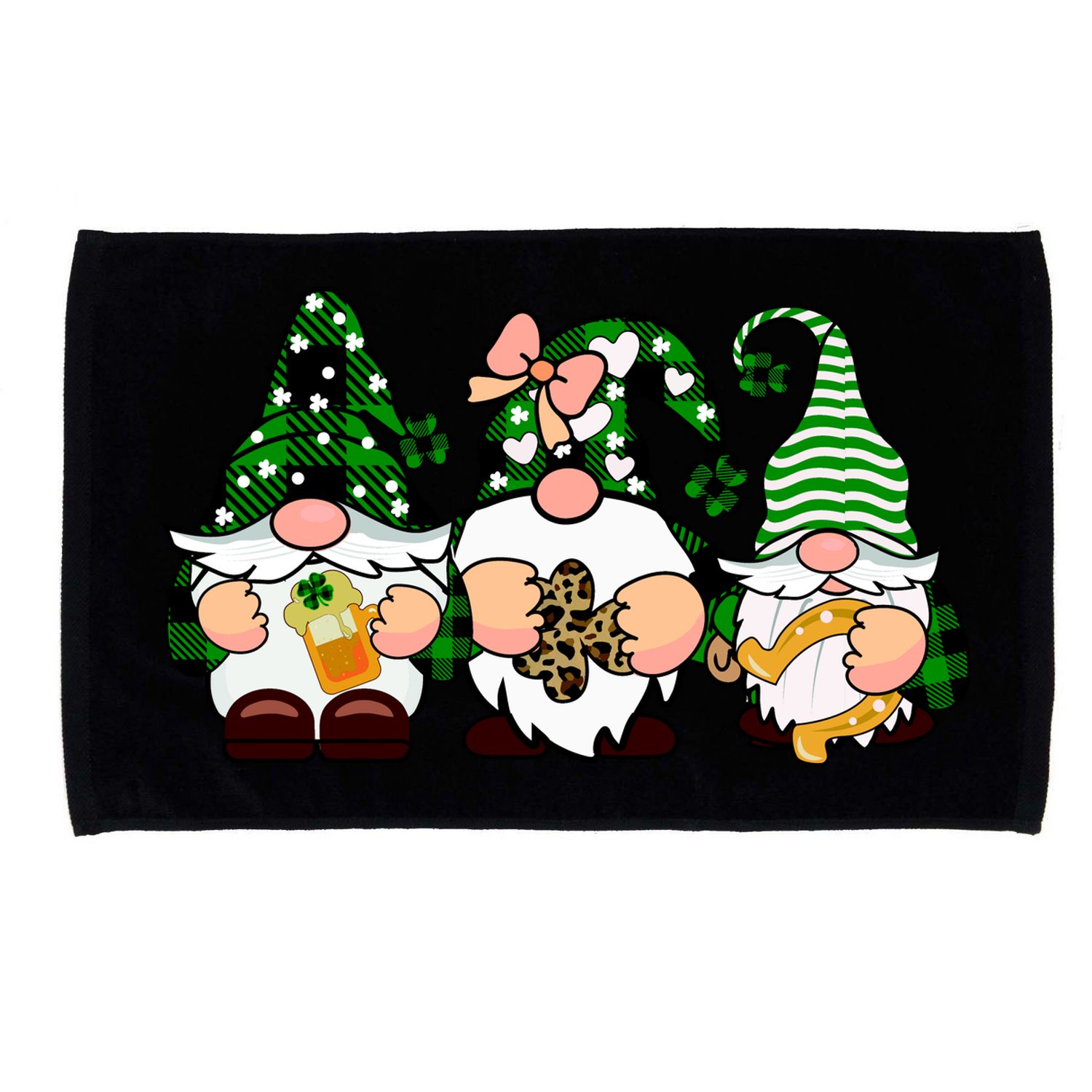 Gnomes St Patrick's Day Microfiber Hand Towel