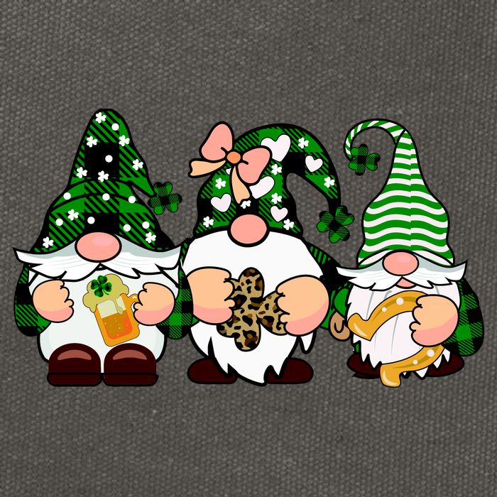Gnomes St Patrick's Day Cotton Canvas Backpack