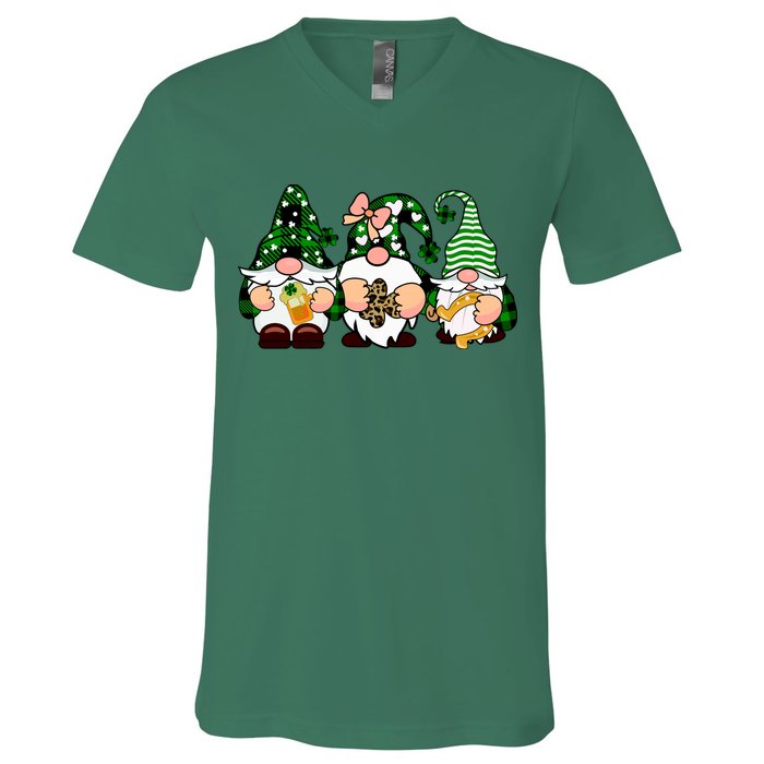 Gnomes St Patrick's Day V-Neck T-Shirt