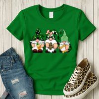 Gnomes St Patrick's Day Womens T-Shirt