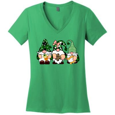 Gnomes St Patrick's Day Women's V-Neck T-Shirt