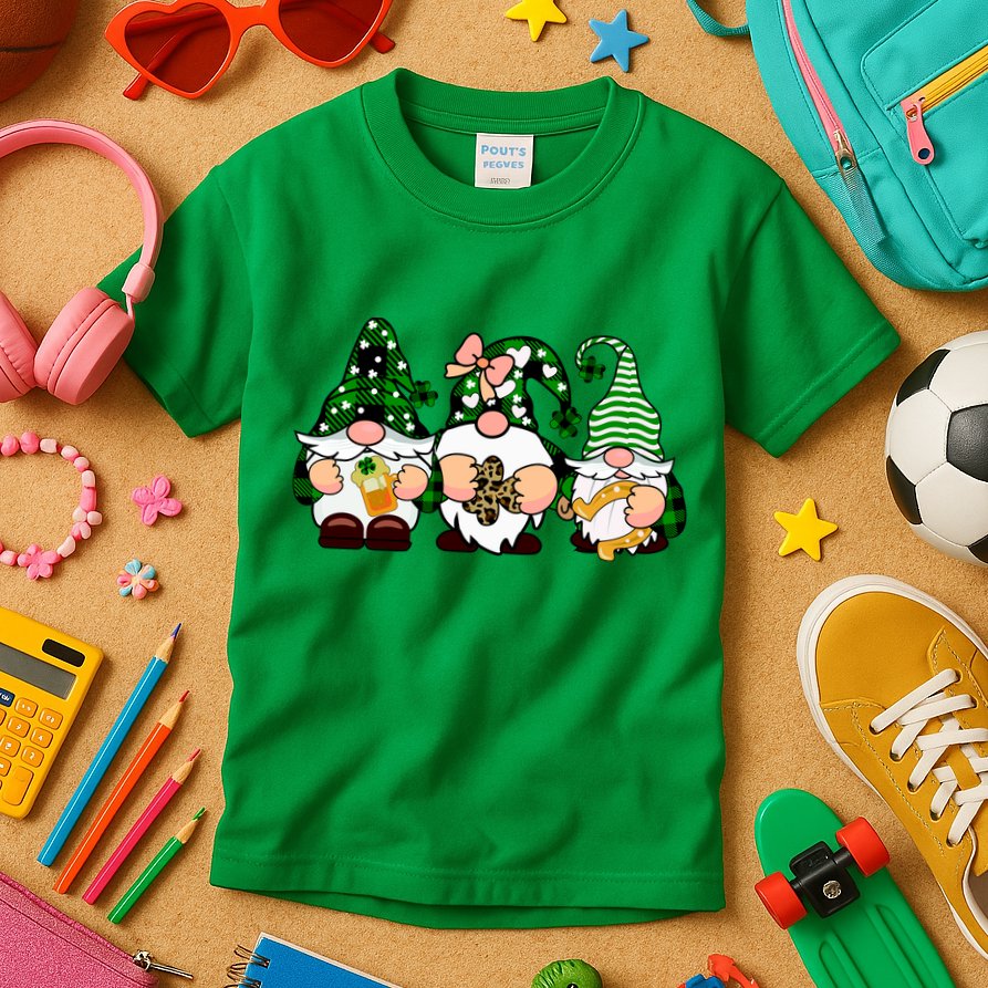 Gnomes St Patrick's Day Kids T-Shirt