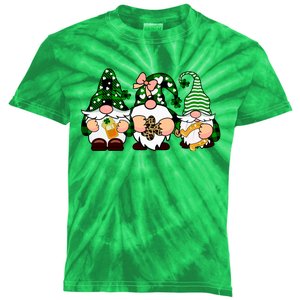 Gnomes St Patrick's Day Kids Tie-Dye T-Shirt