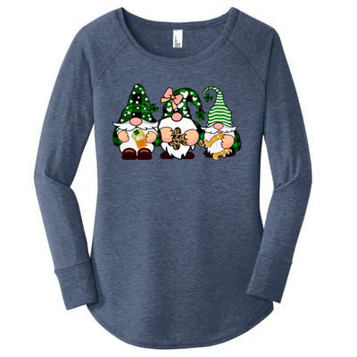 Gnomes St Patrick's Day Women's Perfect Tri Tunic Long Sleeve Shirt