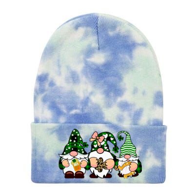 Gnomes St Patrick's Day Tie Dye 12in Knit Beanie