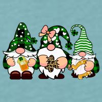 Gnomes St Patrick's Day Sueded Cloud Jersey T-Shirt