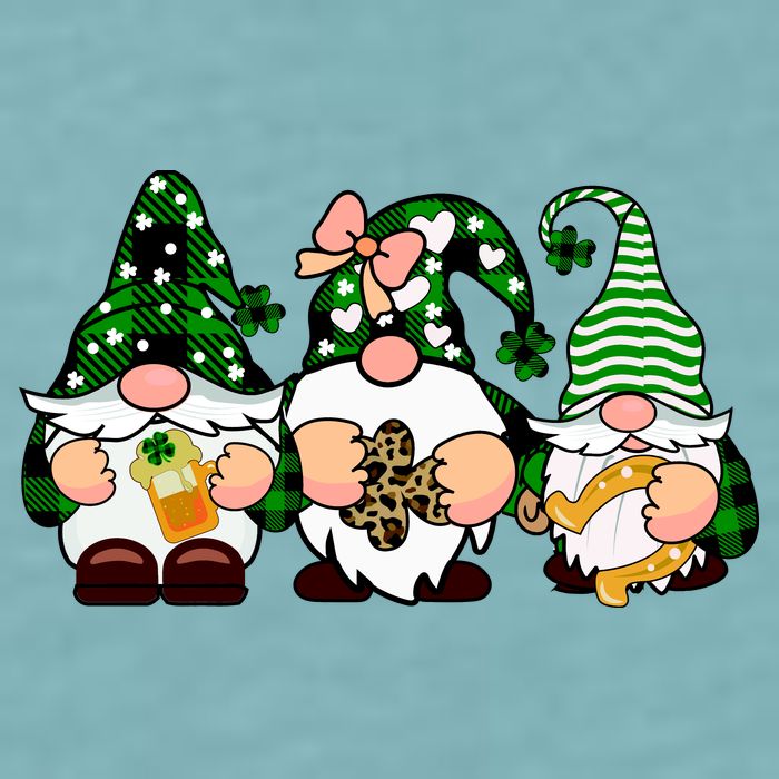 Gnomes St Patrick's Day Sueded Cloud Jersey T-Shirt