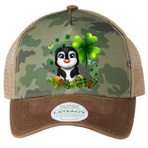 Girls St Patricks Day Gift For Penguin Kids Green Shamrock Women Gift Legacy Tie Dye Trucker Hat