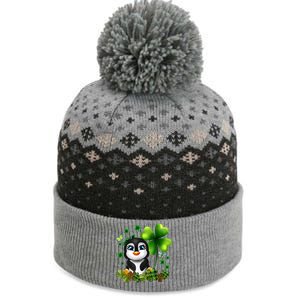 Girls St Patricks Day Gift For Penguin Kids Green Shamrock Women Gift The Baniff Cuffed Pom Beanie