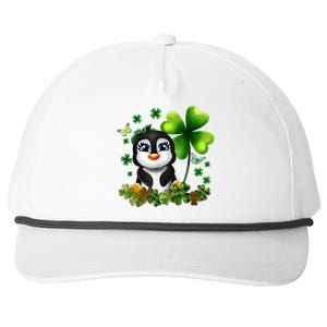 Girls St Patricks Day Gift For Penguin Kids Green Shamrock Women Gift Snapback Five-Panel Rope Hat