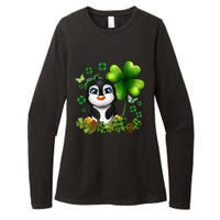 Girls St Patricks Day Gift For Penguin Kids Green Shamrock Women Gift Womens CVC Long Sleeve Shirt