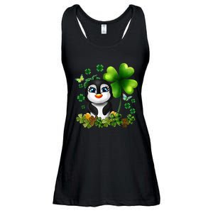 Girls St Patricks Day Gift For Penguin Kids Green Shamrock Women Gift Ladies Essential Flowy Tank