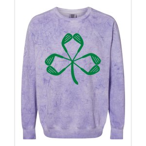 Golf St Patricks Day St Paddys Day Shamrock Irish Gift Colorblast Crewneck Sweatshirt