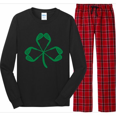 Golf St Patricks Day St Paddys Day Shamrock Irish Gift Long Sleeve Pajama Set