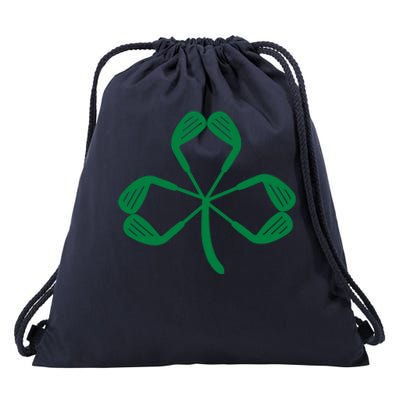 Golf St Patricks Day St Paddys Day Shamrock Irish Gift Drawstring Bag