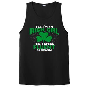 Green Saint Patricks Day St pattys Irish Shamrock Leprechaun PosiCharge Competitor Tank