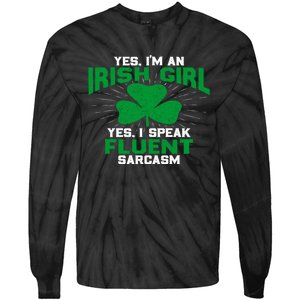 Green Saint Patricks Day St pattys Irish Shamrock Leprechaun Tie-Dye Long Sleeve Shirt