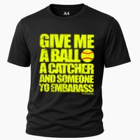 Girl Softball Pitcher Funny Cooling Performance Crew T-Shirt