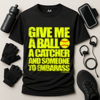 Girl Softball Pitcher Funny Cooling Performance Crew T-Shirt