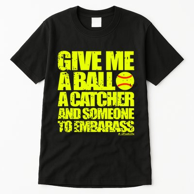 Girl Softball Pitcher Funny Tall T-Shirt