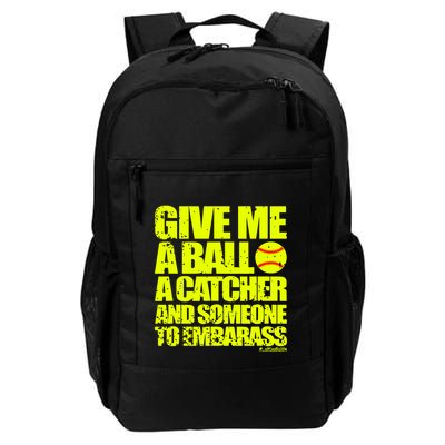 Girl Softball Pitcher Funny Backpack