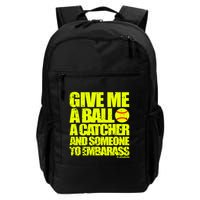 Girl Softball Pitcher Funny Backpack