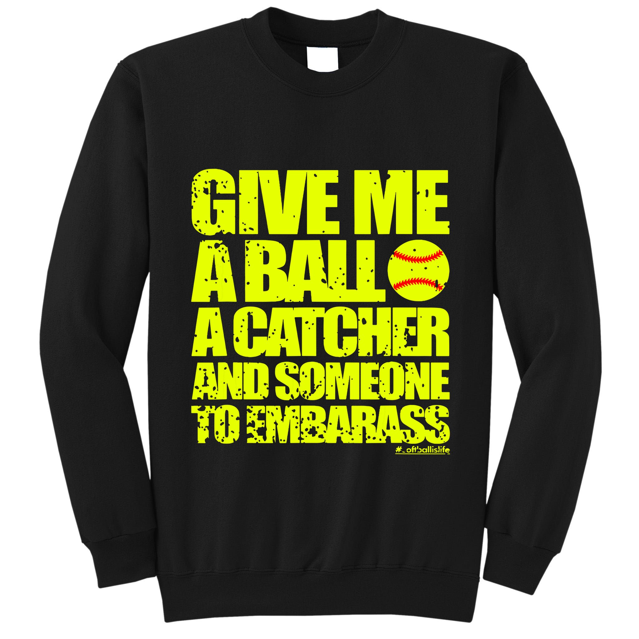 Girl Softball Pitcher Funny Tall Sweatshirt