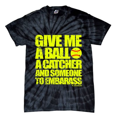 Girl Softball Pitcher Funny Tie-Dye T-Shirt