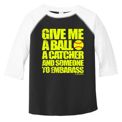 Girl Softball Pitcher Funny Toddler Fine Jersey T-Shirt