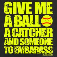 Girl Softball Pitcher Funny Golf Towel