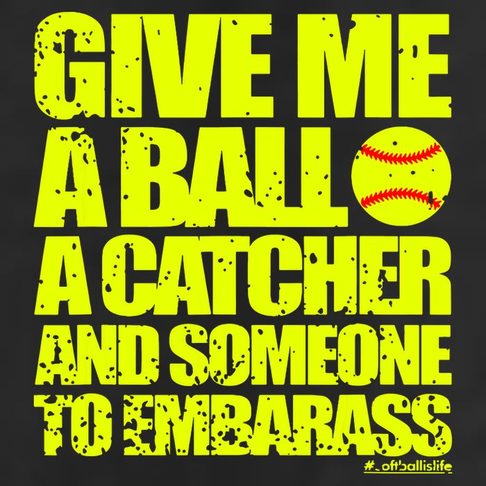 Girl Softball Pitcher Funny Golf Towel