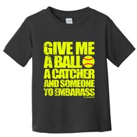 Girl Softball Pitcher Funny Toddler T-Shirt